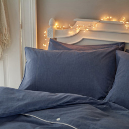 Deyongs Southwick Super King Size Blue Reversible Duvet Set - Wilko - thumbnail 3