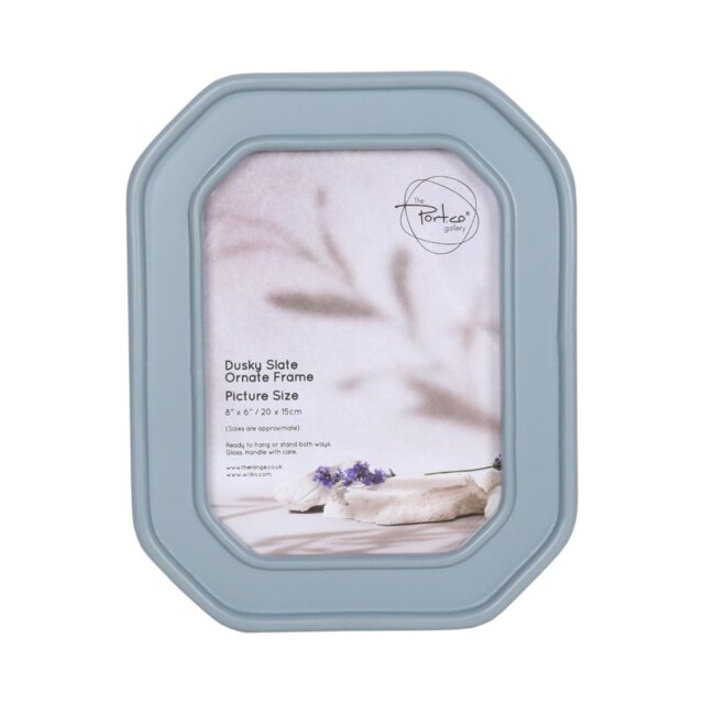 Ornate Photo Frame - Dusky Slate/8 x 6in - Wilko - image 1