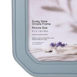 Ornate Photo Frame - Dusky Slate/8 x 6in - Wilko - thumbnail 3