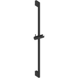 Duravit Black Shower Rail 700mm - Size: 70 x 10 x 7cm - Silver - Wilko