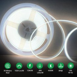 ENER-J 24V 6500K COB LED Strip Light 30m - Size: 0.4 x 1 x 3000cm - n/a - ENERJ - Wilko - thumbnail 7