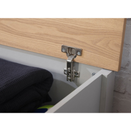 GFW Lancaster Grey Ottoman Storage Bench - Size: 45 x 89 x 40cm - Wilko - thumbnail 7