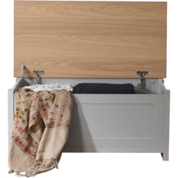 GFW Lancaster Grey Ottoman Storage Bench - Size: 45 x 89 x 40cm - Wilko - thumbnail 4