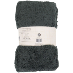 Soft Teddy Fleece Fitted SheetCharcoal - Winter Collection - Wilko - thumbnail 3