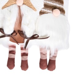 Chalet Gonks Cushion White and Brown - Wilko - thumbnail 3