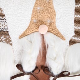 Chalet Gonks Cushion White and Brown - Wilko - thumbnail 4