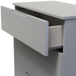 Crowndale Milan 3 Drawer Dusk Grey Deep Chest of Drawers Ready Assembled - Wilko - thumbnail 7