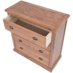 Tirolo 4 Drawer Light Brown Chest of Drawers with Brass Cup Handles - Wilko - thumbnail 5