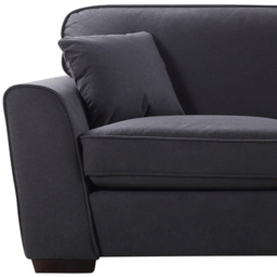 Chelsea 3 Seater Charcoal Fabric Sofa - Grey - Artemis Home - Wilko - thumbnail 4