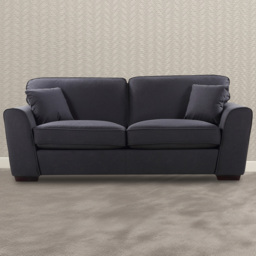Chelsea 3 Seater Charcoal Fabric Sofa - Grey - Artemis Home - Wilko - thumbnail 1