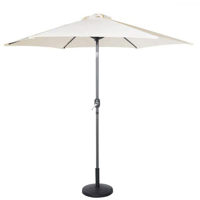 VonHaus Ivory Steel Parasol 2.7m - Cream - Wilko - image 1