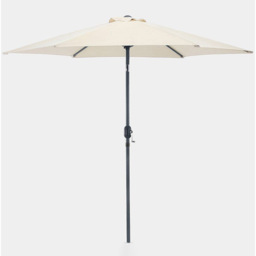 VonHaus Ivory Steel Parasol 2.7m - Cream - Wilko - thumbnail 4