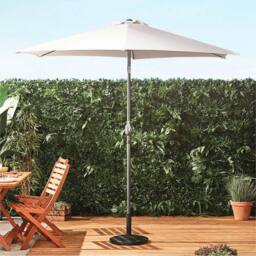 VonHaus Ivory Steel Parasol 2.7m - Cream - Wilko - thumbnail 3