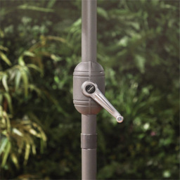 VonHaus Ivory Steel Parasol 2.7m - Cream - Wilko - thumbnail 5