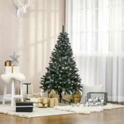 Everglow Green Artificial Christmas Tree with Pine Cones 5ft - Wilko - thumbnail 3