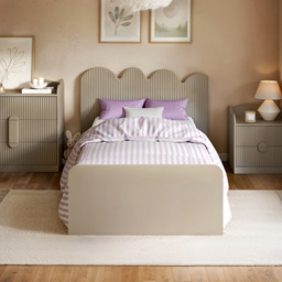 Flair Calista Single Dark Beige Ribbed Bed - Cream - Wilko - thumbnail 5