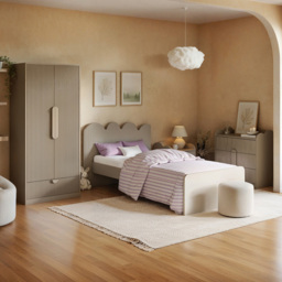 Flair Calista Single Dark Beige Ribbed Bed - Cream - Wilko - thumbnail 6