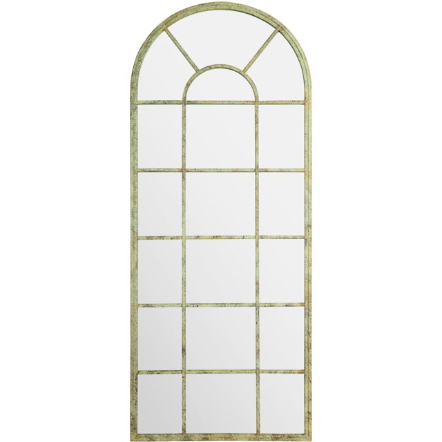 MirrorOutlet Dorset Green Country Arch Outdoor Wall Mirror 159 x 66cm - Size: 159 x 66 x 3cm - Wilko - image 1
