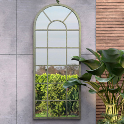 MirrorOutlet Dorset Green Country Arch Outdoor Wall Mirror 159 x 66cm - Size: 159 x 66 x 3cm - Wilko - thumbnail 3
