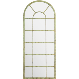 MirrorOutlet Dorset Green Country Arch Outdoor Wall Mirror 159 x 66cm - Size: 159 x 66 x 3cm - Wilko