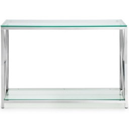 Julian Bowen Miami Silver Console Table - Size: 40 x 120 x 75cm - Wilko - thumbnail 4