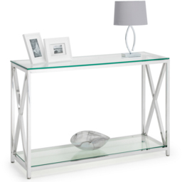 Julian Bowen Miami Silver Console Table - Size: 40 x 120 x 75cm - Wilko - thumbnail 5