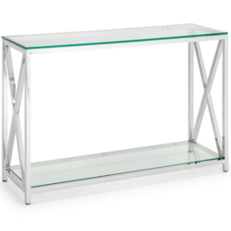 Julian Bowen Miami Silver Console Table - Size: 40 x 120 x 75cm - Wilko - thumbnail 3