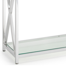 Julian Bowen Miami Silver Console Table - Size: 40 x 120 x 75cm - Wilko - thumbnail 7