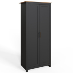 GFW Lancaster 3 Piece Black and Oak Bedroom Set - Wilko - thumbnail 3