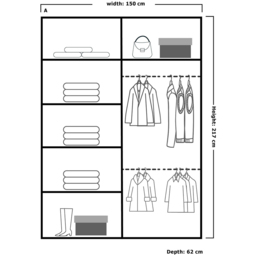 Sliding Wardrobes 4U Moon 2 Door Black Mirrored Wardrobe 150cm - Wilko - thumbnail 6