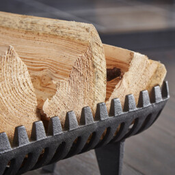 Heavy Cast Log Basket Black - Inglenook - Wilko - thumbnail 4