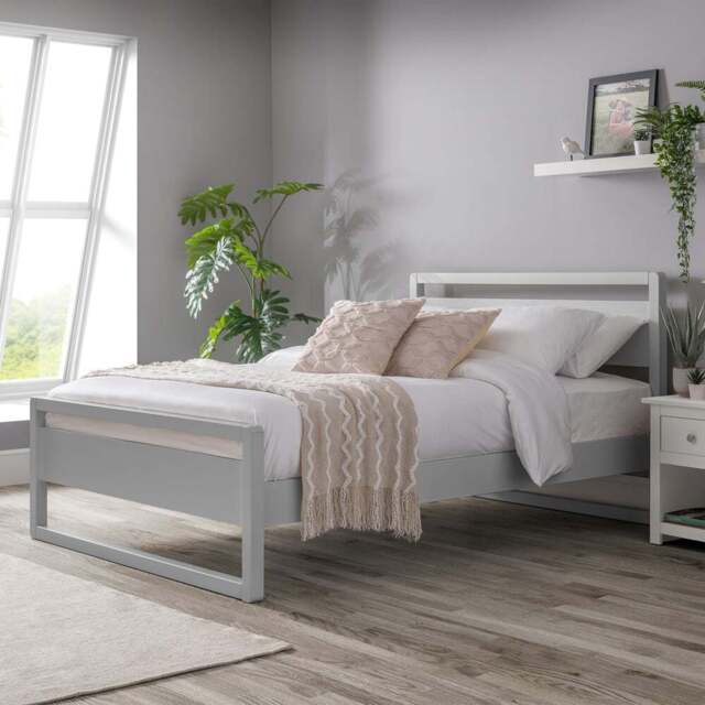 Julian Bowen Venice Double Dove Grey Bed - Wilko - image 1
