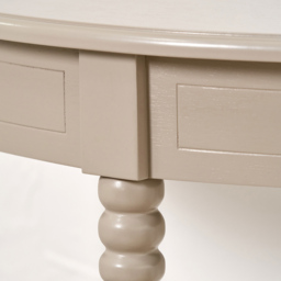 Pacific Lifestyle Heritage Single Shelf Putty Pine Wood Half Moon Console Table - Size: 80 x 80 x 30cm - Cream - Wilko - thumbnail 4