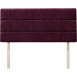 Bedmaster Milan Single Aubergine Chenille Lined Headboard - Purple - Wilko - thumbnail 3