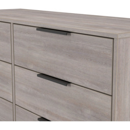 Crowndale Hong Kong 6 Drawer Grey Oak Wide Chest of Drawers Ready Assembled - Wilko - thumbnail 6