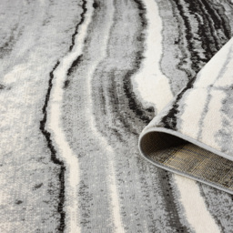 Desire Rugs Obsidian Grey Coast Waves Abstract Rug 200 x 290cm - Size: 290 x 200 x 0.8cm - Wilko - thumbnail 5