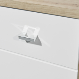 Julian Bowen Pool 2 Door White and Oak Bathroom Sink Cabinet - Size: 57 x 80 x 31cm - Wilko - thumbnail 4