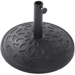Living and Home Black Heavy Duty Resin Parasol Base 14kg - Size: 35 x 49 x 49cm - Wilko - thumbnail 1