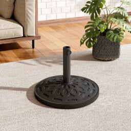 Living and Home Black Heavy Duty Resin Parasol Base 14kg - Size: 35 x 49 x 49cm - Wilko - thumbnail 6