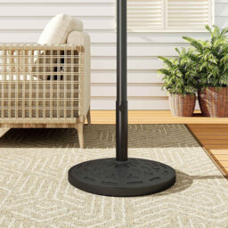Living and Home Black Heavy Duty Resin Parasol Base 14kg - Size: 35 x 49 x 49cm - Wilko - thumbnail 3