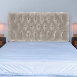 Bedmaster Lona King Size Silver Chenille Buttoned Headboard - Wilko - thumbnail 1