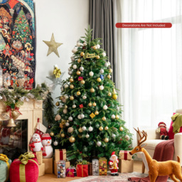 Costway Pre Lit Multicolour LED Artificial Christmas Tree 6ft - Green - Wilko - thumbnail 3