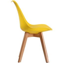 Louvre Set of 2 Yellow Dining Chair - LPD Home - Wilko - thumbnail 4