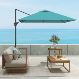 Outsunny Blue Square Crank Handle Cantilever Roma Parasol 2.45 x 2.45m - Size: 248 x 245 x 245cm - Wilko - thumbnail 4