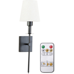 ValueLights Kincaid Black Rechargeable Easy Fit Wall Light with Shade - Size: 57 x 16 x 19cm - Wilko - thumbnail 4