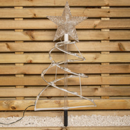 Samuel Alexander 4 Pack Warm White Spiral LED Christmas Tree Garden Path Light - Size: 45 x 20 x 20cm - Wilko - thumbnail 6