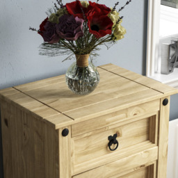 Vida Designs Corona 5 Drawer Pine Narrow Chest of Drawers - Brown - Wilko - thumbnail 4