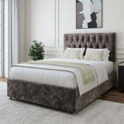 Bedmaster Small Double Charcoal Chenille Divan Base - Grey - Wilko - thumbnail 1