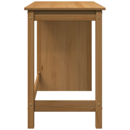 vidaXL Minimalist Compact Pine Wood Desk Honey Brown - Size: 75 x 112 x 50cm - Wilko - thumbnail 6