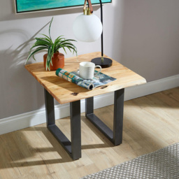 Home Source Live Edge Acacia Top Lamp Table - Size: 50 x 60 x 60cm - Multi - Wilko - thumbnail 4